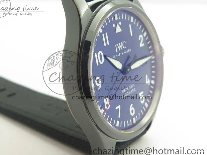 MIROTIME 0409 HighQuality Mark XVIII LAUREUS IW324703 Black Ceramic MKF Best Edition On Black Nylon Strap A 7218